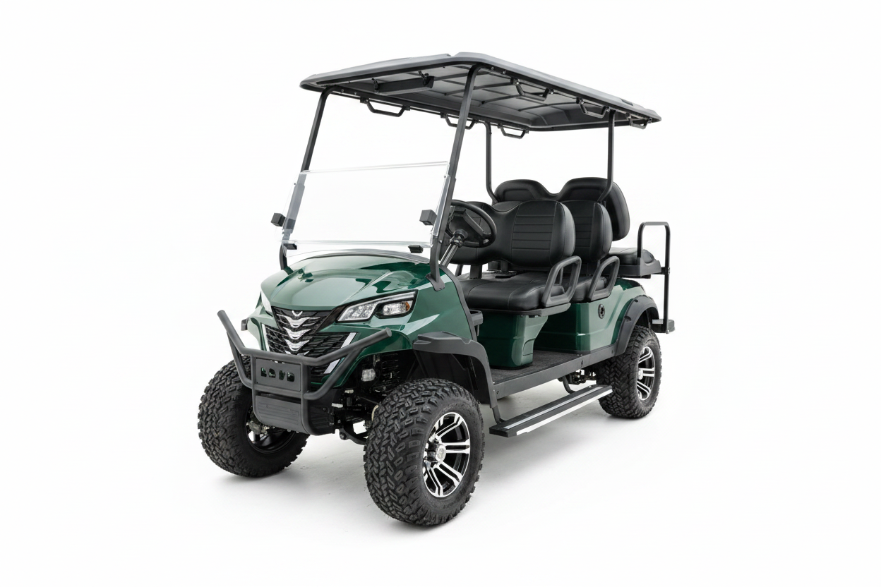 EVA BEA KC 4+2 Electric LSV Golf Cart - Studio Front View