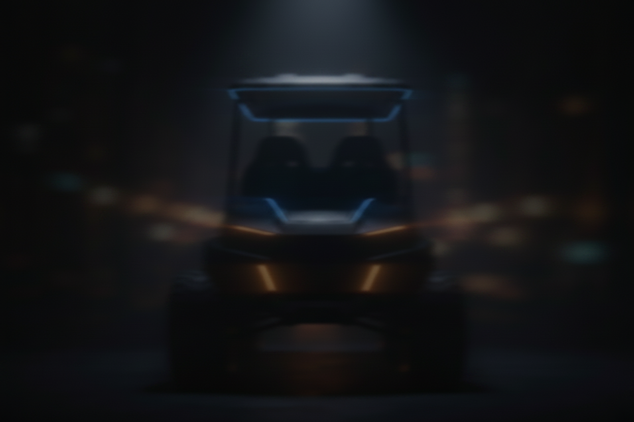 YEE HAUL F-X4 4-passenger electric LSV dramatic dark blurred cinematic teaser coming soon