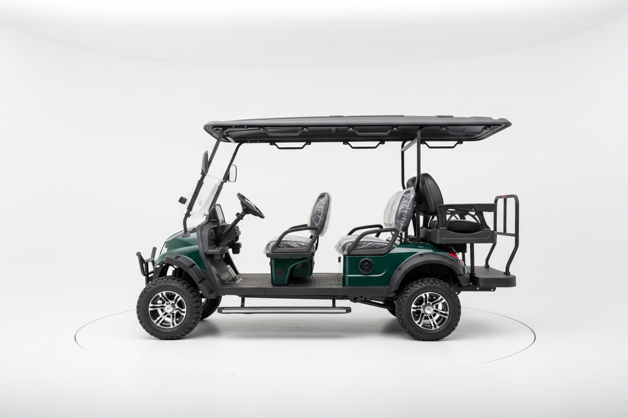 EVA BEA KC 4+2 Electric LSV Golf Cart - Studio Side View